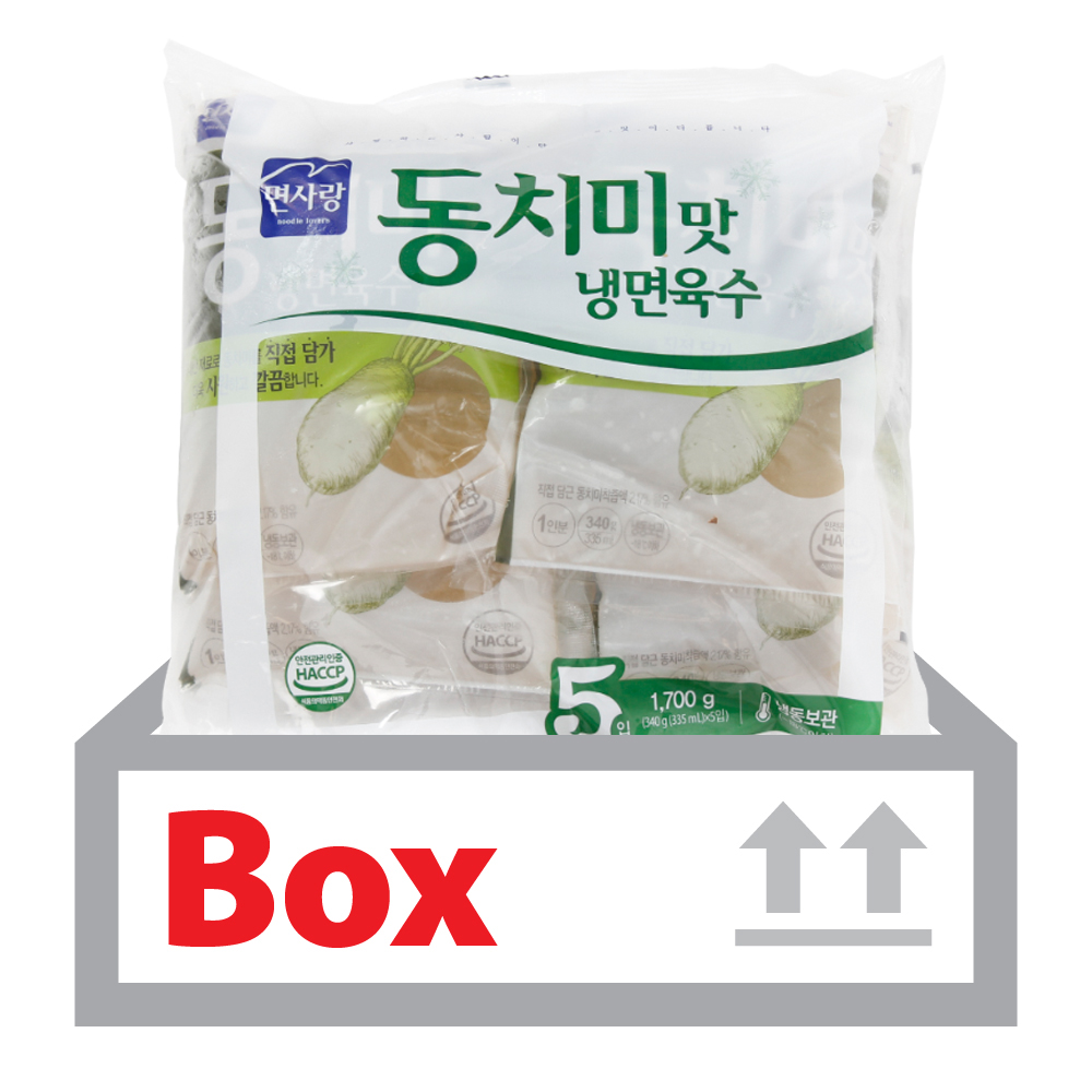 냉동동치미맛냉면육수 340g*5입*6ea(박스)/면사랑