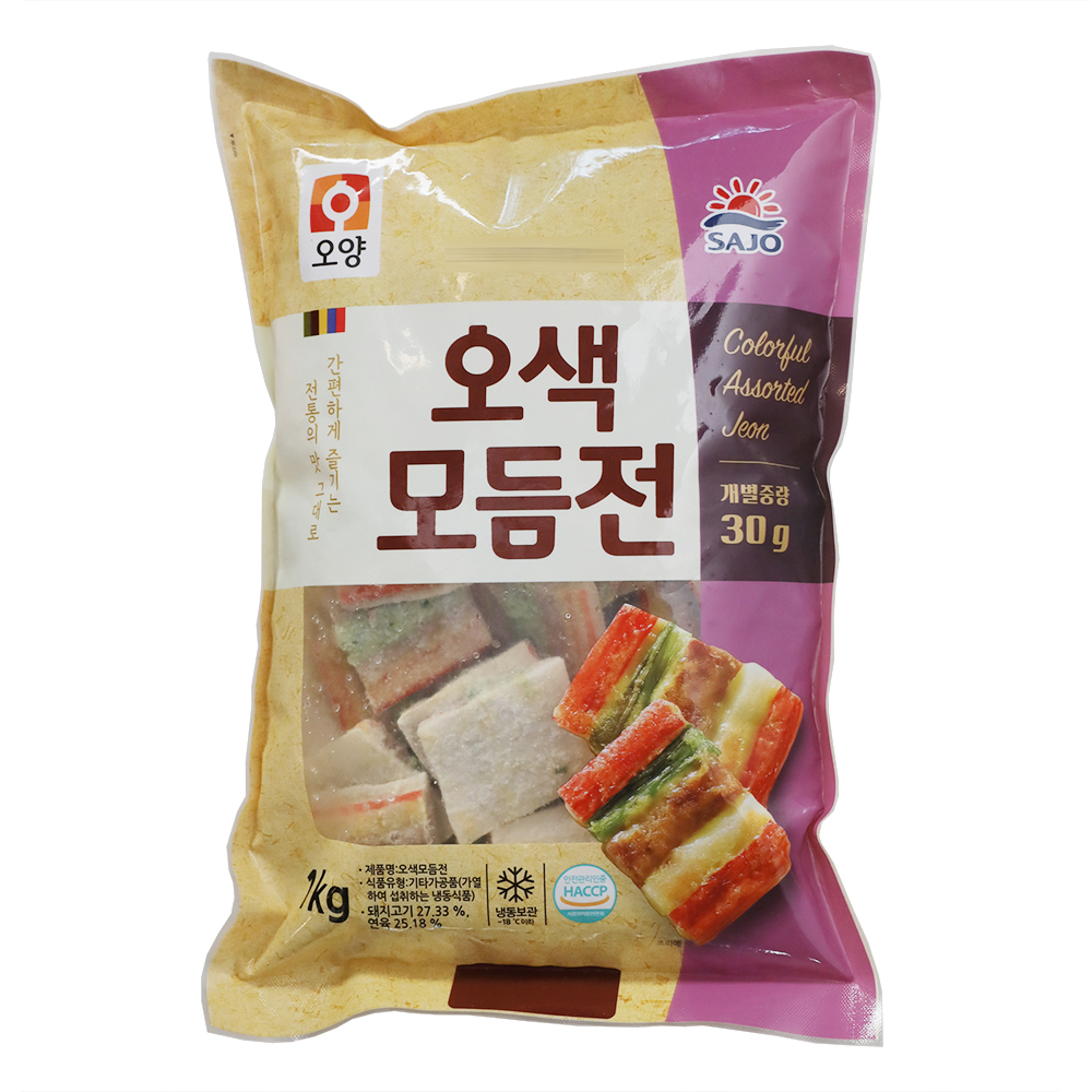 오색모듬전 1kg/사조남부햄
