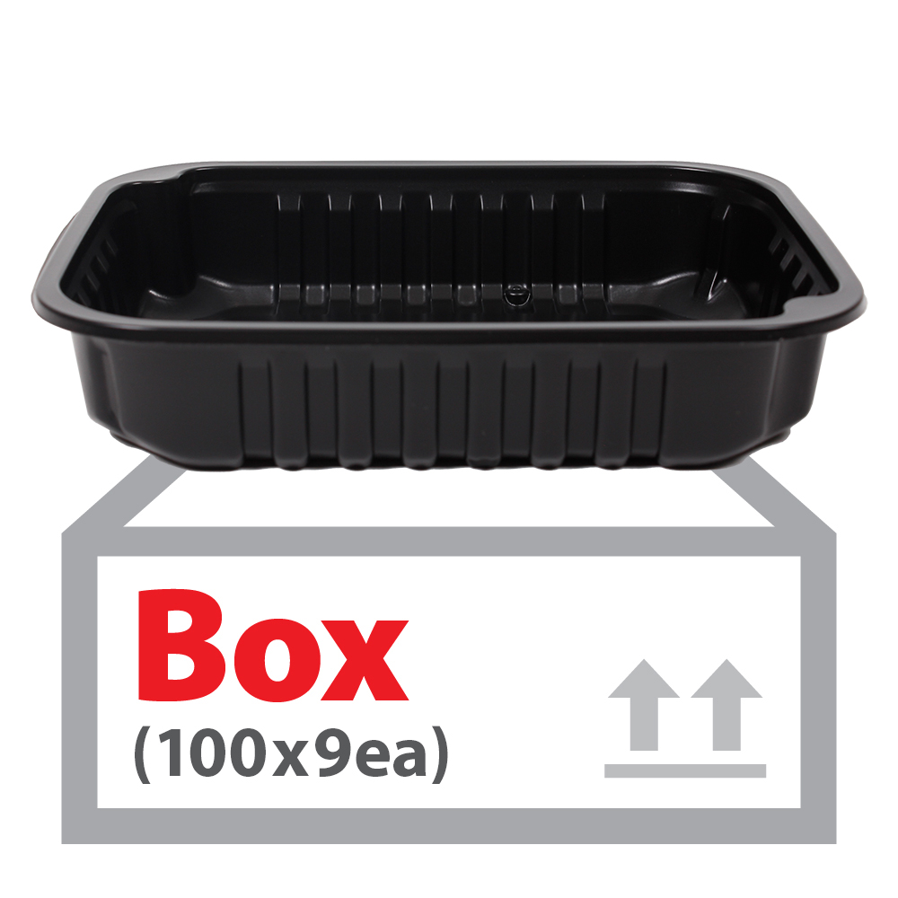 얕은사각용기(블랙) 100입*6ea(박스)