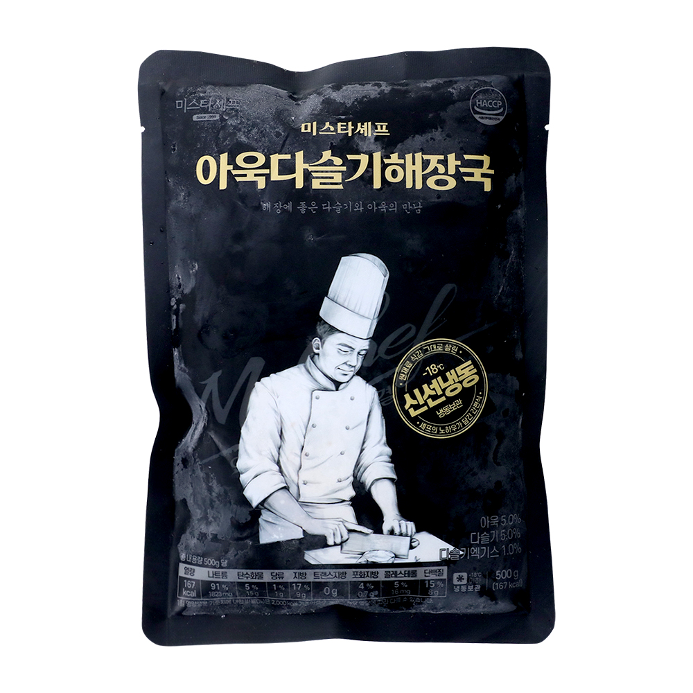 <b>[할인쿠폰_개당2,000원]</b>아욱다슬기해장국 500g/미스타셰프