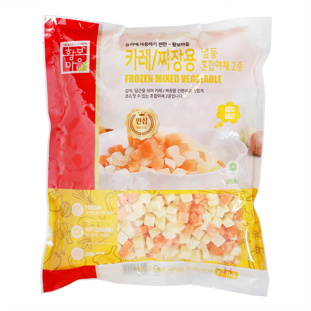 냉동감자당근(카레,짜장용) 1kg/황보마을