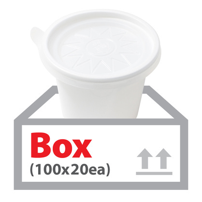 다용도컵3호75(대)(몸통+뚜껑) 100입*20ea(박스)