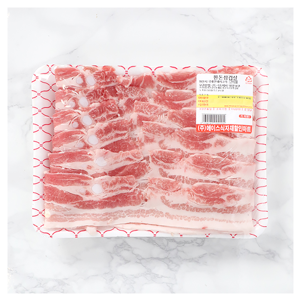 [냉장]한돈 생삼겹살(베이컨) 600g