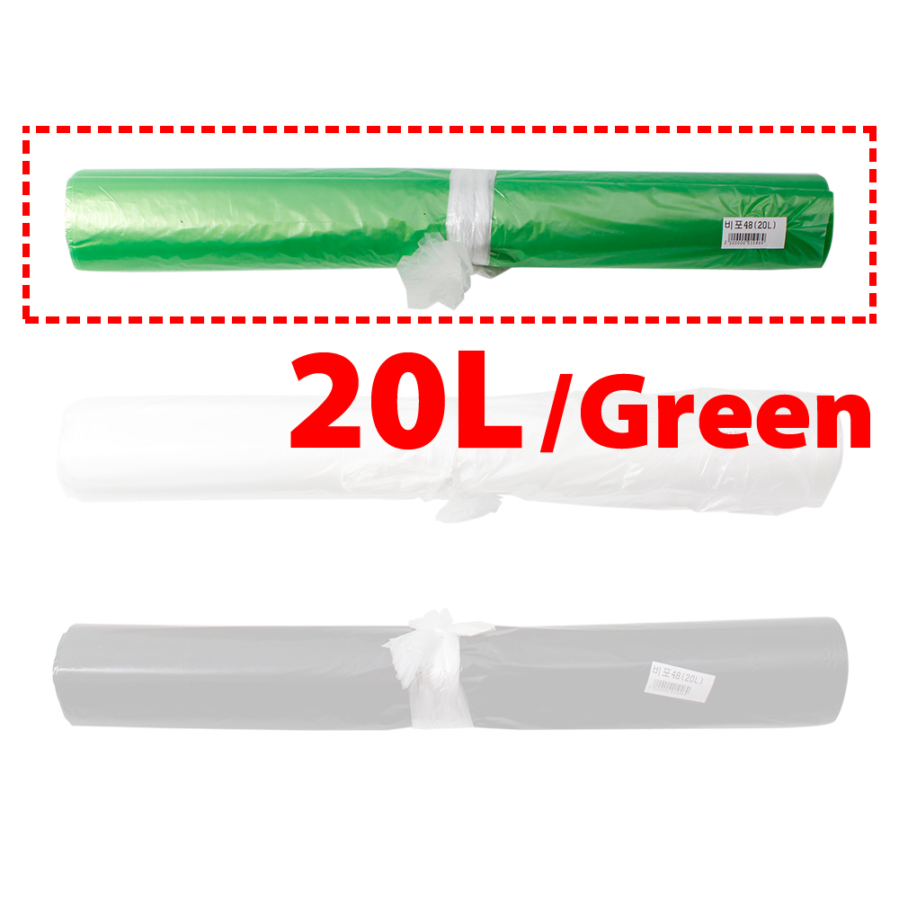 비닐봉투(20L,녹색) 100매