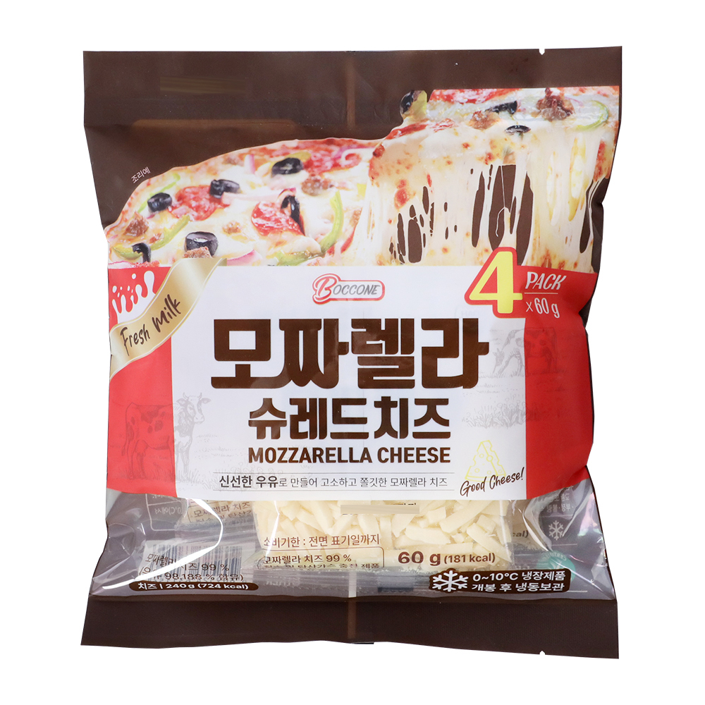 모짜렐라슈레드치즈 60g*4입/보꼬네