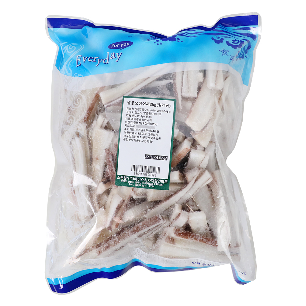 냉동오징어채(칠레산) 2kg