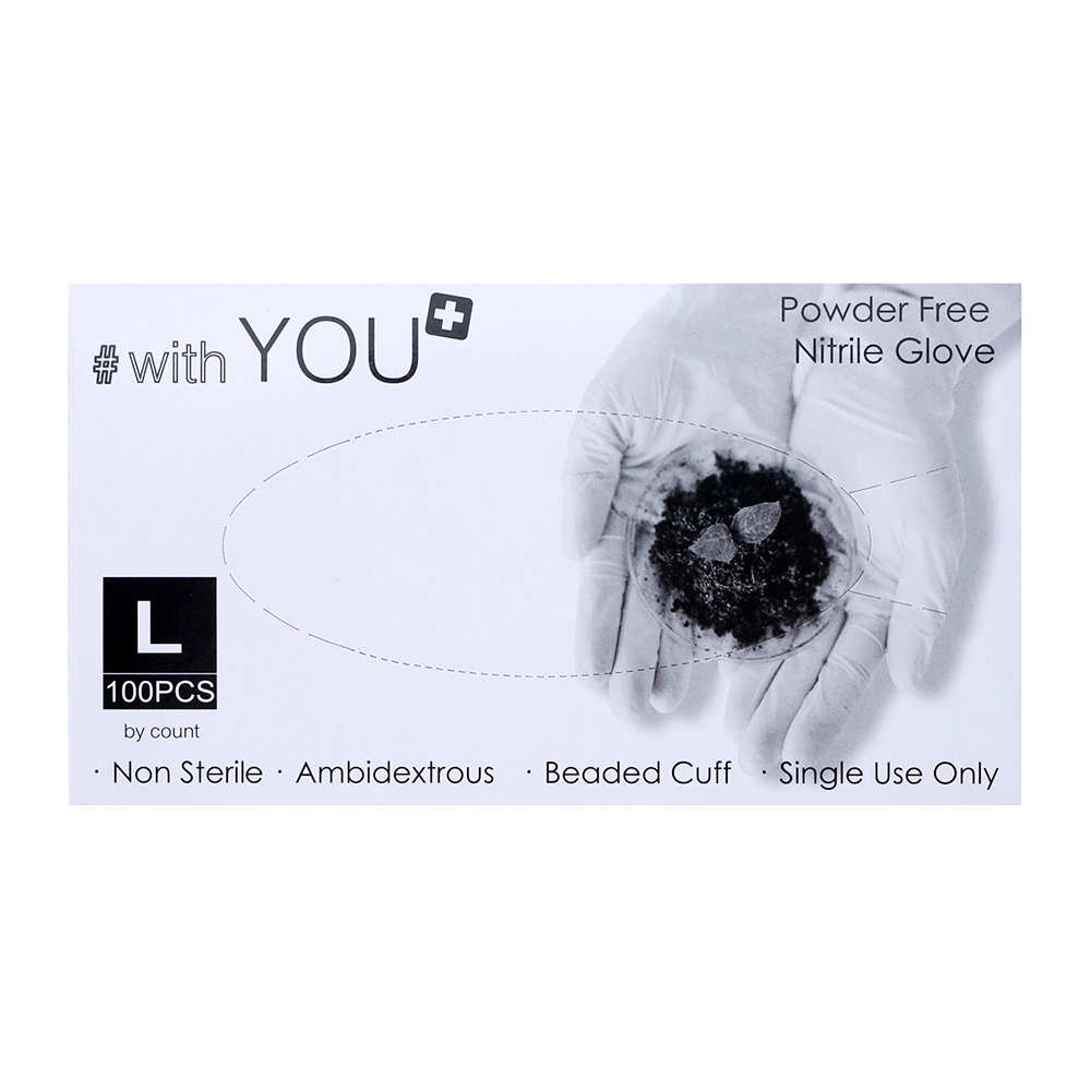 니트릴장갑(블랙,L) 100매/위드유