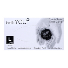 니트릴장갑(블랙,L) 100매/위드유