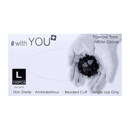 니트릴장갑(블랙,L) 100매/위드유