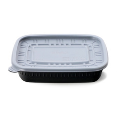 사각죽용기(블랙,소)(몸통+뚜껑) 50입/아주