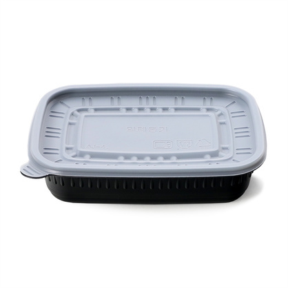 사각죽용기(블랙,소)(몸통+뚜껑) 50입/아주