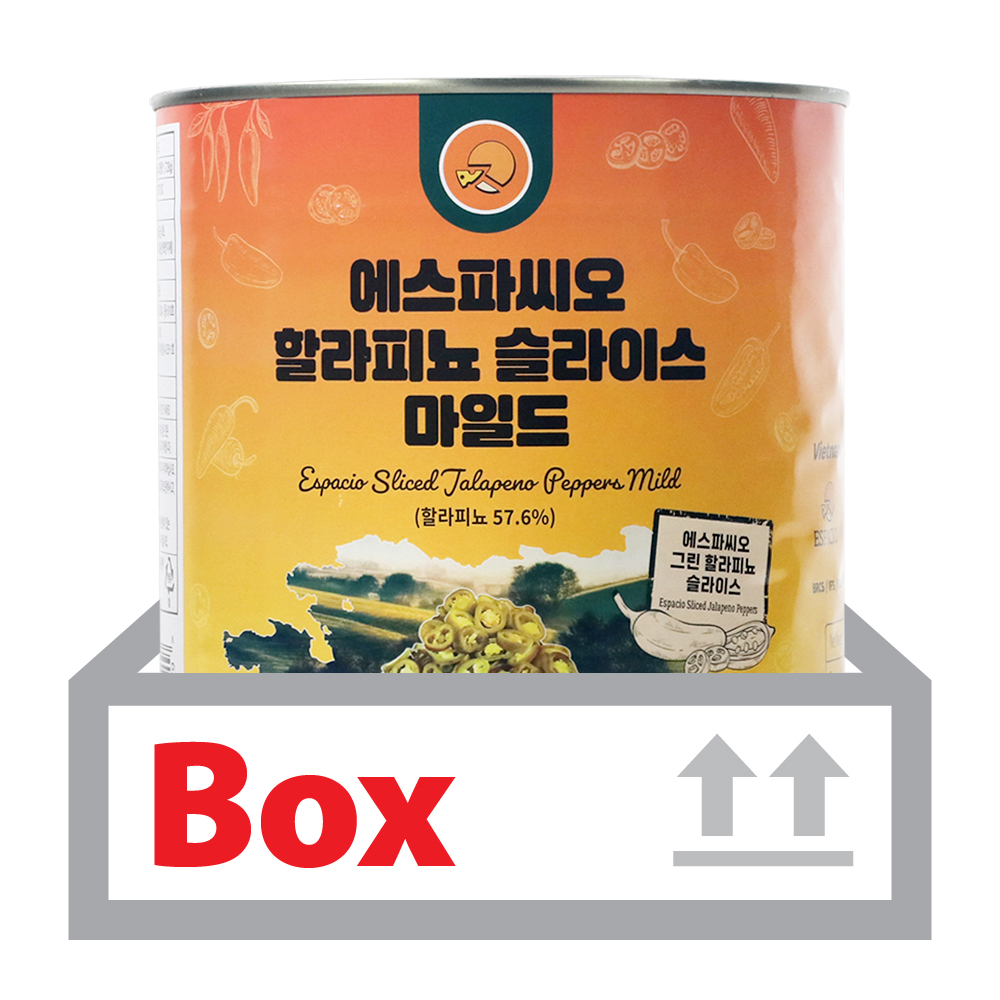 할라피뇨(슬라이스) 3kg*6ea(박스)/에스파씨오