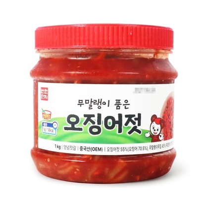 무말랭이품은오징어젓 1kg/반찬단지