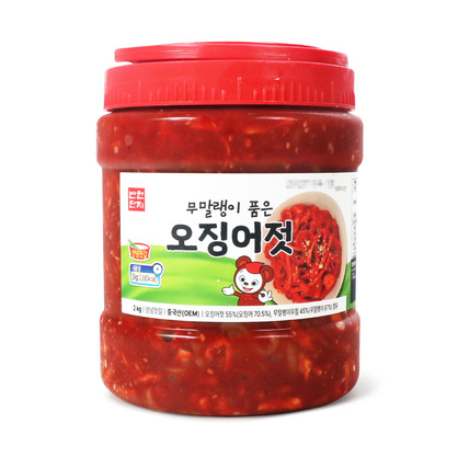 무말랭이품은오징어젓 2kg/반찬단지