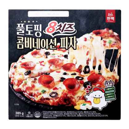 풀토핑8치즈콤비네이션피자 385g/한맥