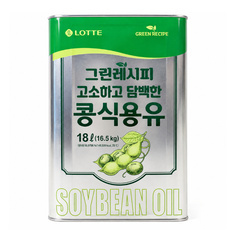 <b>[수량한정특가]</b> 고소하고담백한콩식용유 18L/롯데