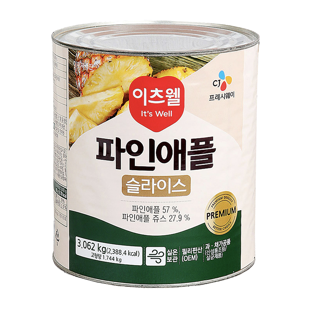 파인애플(슬라이스) 3.062kg/이츠웰