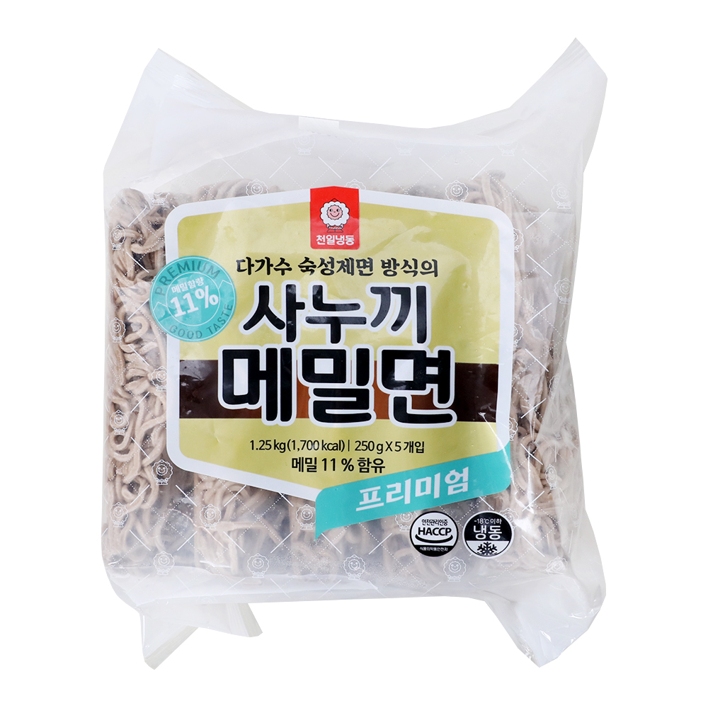 사누끼냉동메밀면 250g*5입/천일
