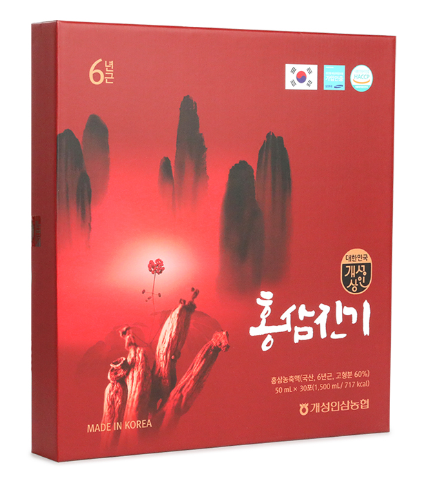 Nước Hồng Sâm núi CHINKI Hàn Quốc hộp 30 gói x 50ml (개성상인 홍삼진기)